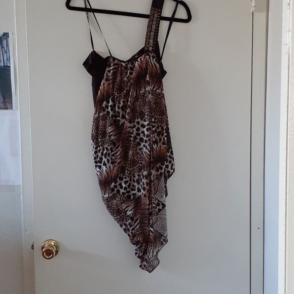 One Shoulder Mini Dress - Picture 1 of 3